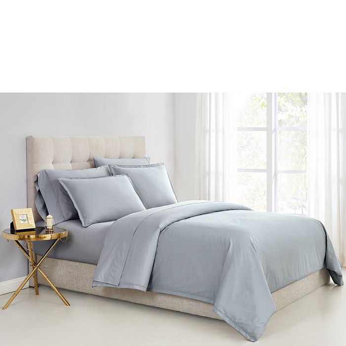 Shop Charisma 400tc Percale Duvet Cover Set, King In Gray