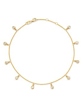 Bloomingdale's - Diamond Bezel Droplet Ankle Bracelet in 14K Gold, 0.50 ct. t.w. - 100% Exclusive
