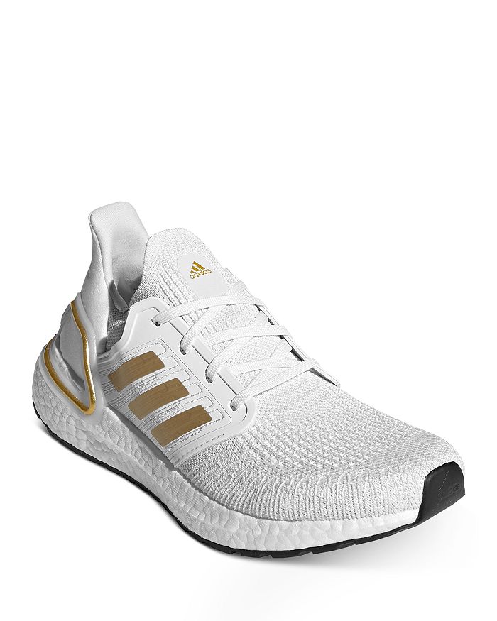 Adidas Originals Women's Ultraboost 20 Lace-up Sneakers In White/gold