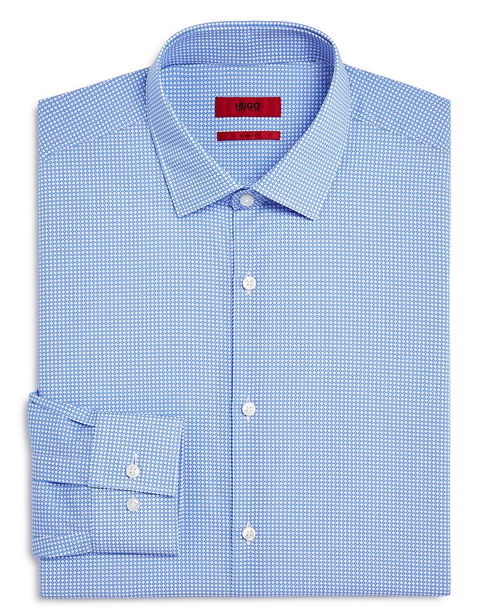 HUGO Kenno Circle Print Slim Fit Dress Shirt | Bloomingdale's