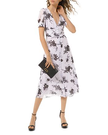 let løn hjælper MICHAEL Michael Kors Floral Print Midi Dress | Bloomingdale's