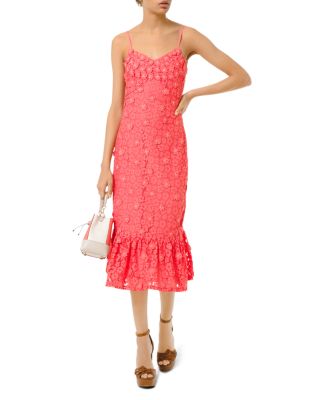 michael kors red lace dress