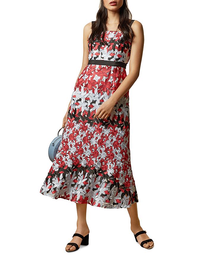 Ted baker frill lace midi dress on sale