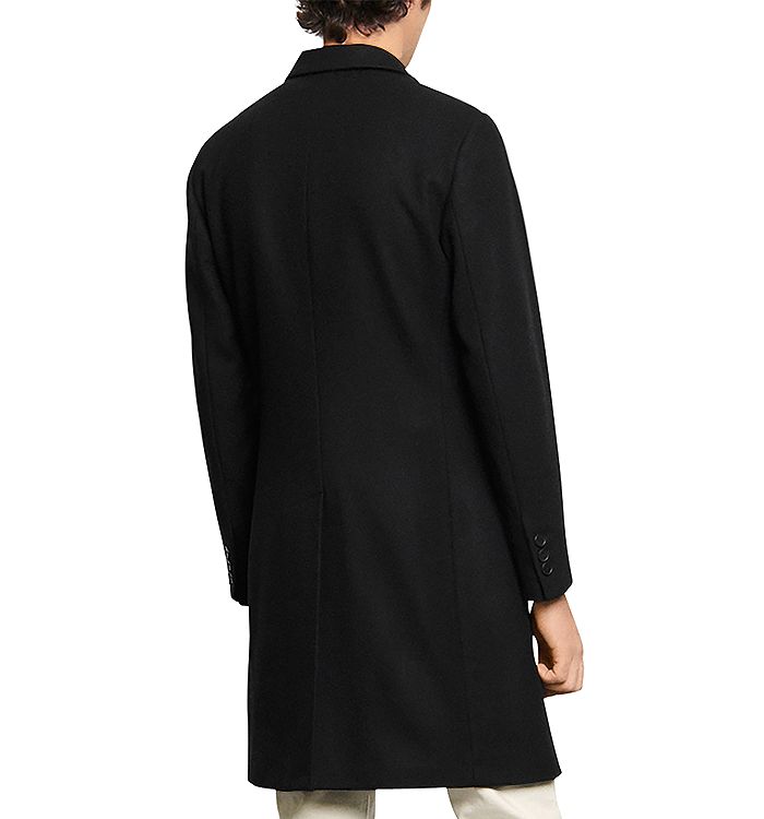 Shop Sandro Apollo Topcoat In Black