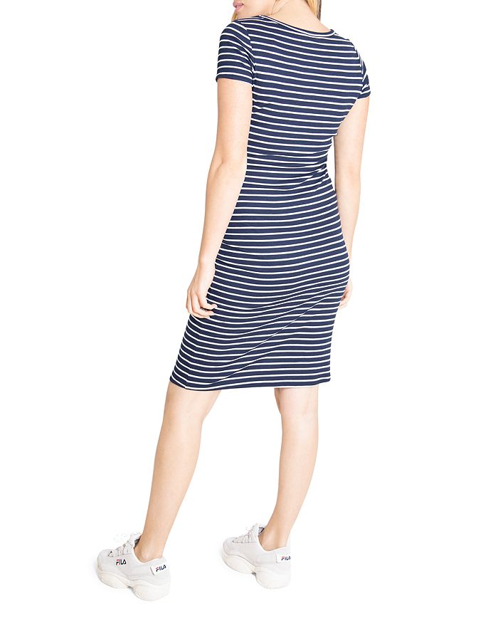 Shop Ingrid & Isabel Short-sleeve T-shirt Maternity Dress In Navy/white Stripe