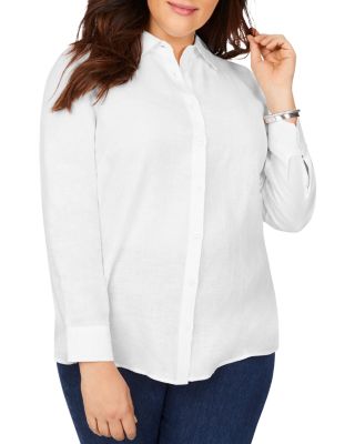 Foxcroft Plus - Jordan Non-Iron Linen Shaped Shirt