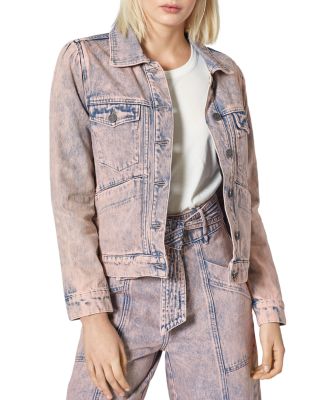 Joie Demerea Acid-wash Denim Jacket In 