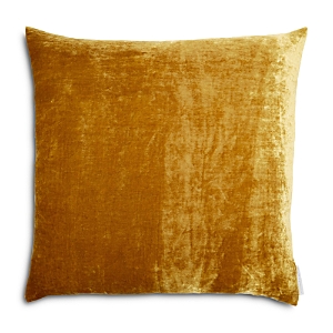 Aviva Stanoff Charcoal Silk Velvet Pillow, 20 X 20 In Gold