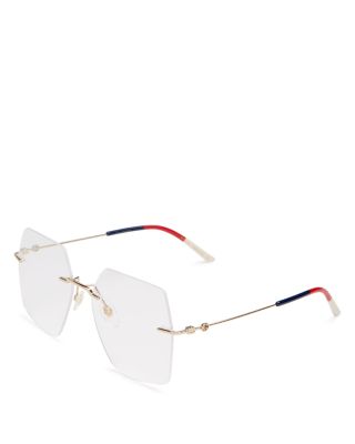 gucci women's rimless sunglasses