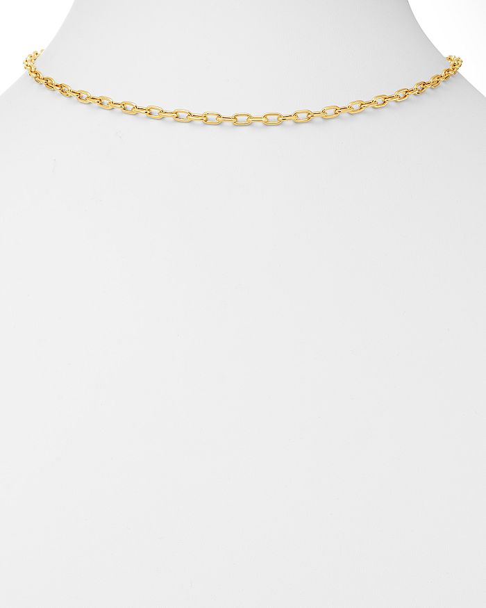Shop Zoë Chicco 14k Yellow Gold Heavy Metal Oval Link Chain Necklace, 16