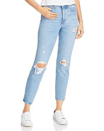 Levi's Wedgie Icon Ripped Slim Ankle Jeans in Authentically Yours |  Bloomingdale's