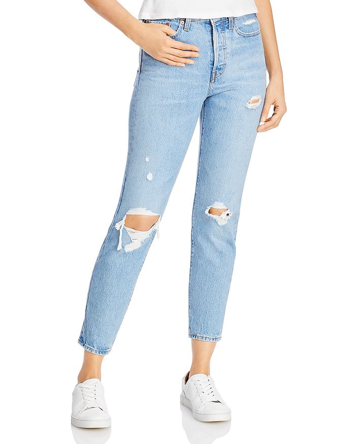 LEVI'S WEDGIE ICON RIPPED SLIM ANKLE JEANS IN AUTHENTICALLY YOURS,228610063