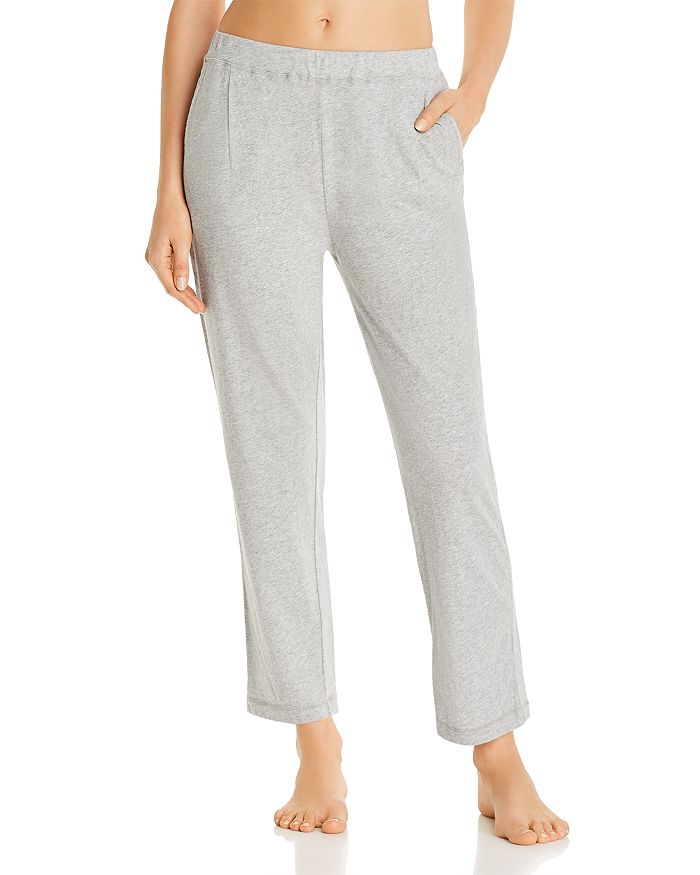 Natural Skin Organic Cotton Elaine Ankle Sleep Pants In Heather Gray