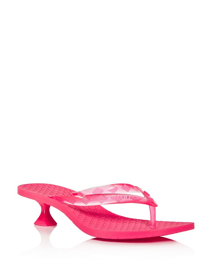 Sigerson Morrison Women's Jewel Kitten-heel Sandals In Magenta