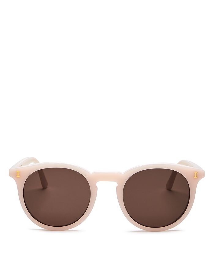 Illesteva Unisex Sterling Round Sunglasses, 48mm In Cotton Candy/brown