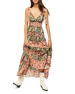 FREE PEOPLE LET'S SMOCK ABOUT IT MAXI DRESS,OB1103132