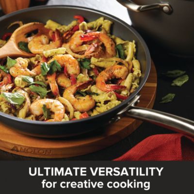 Accolade Hard-Anodized Precision Forge Cookware Set, 10-Piece, Moonstone