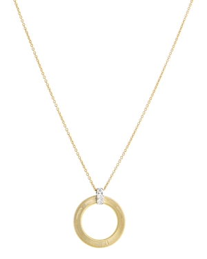 Marco Bicego 18K White & Yellow Gold Masai Diamond Circle Pendant Necklace, 16.5L
