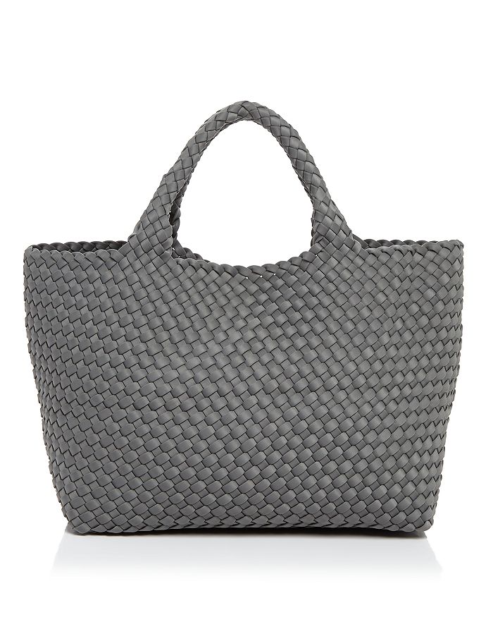 Naghedi St. Barths Small Woven Tote In Stone