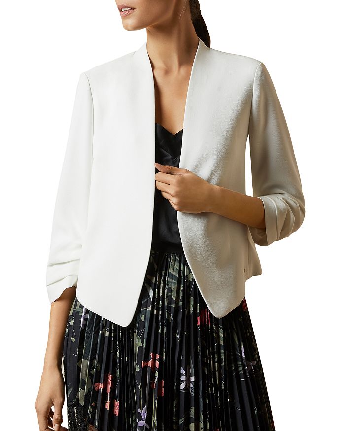 Ted Baker Lilla Cropped Jacket In Ivory