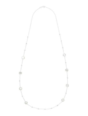 Sterling Silver Rock Candy&reg; Mother-of-Pearl & Quartz Crystal Statement Necklace, 38"