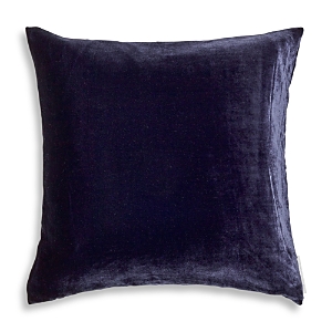 Aviva Stanoff Silk Velvet Knife Edge Decorative Pillow, 20 X 20 In Navy