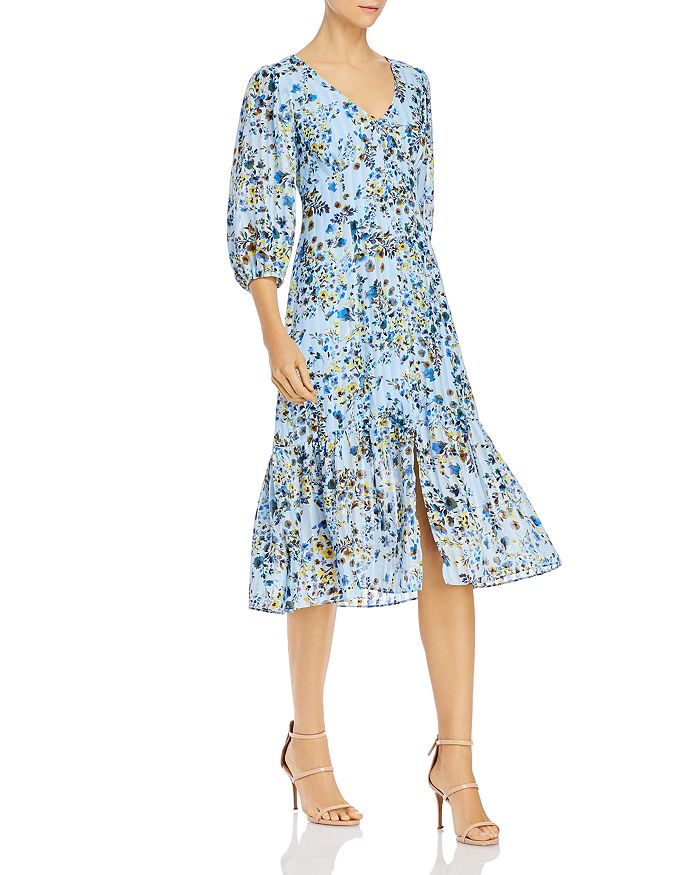 nanette Nanette Lepore Floral Print Button-Front Dress
