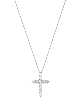 Bloomingdale's - Diamond Cross Pendant Necklace in 14K White Gold, 2.0 ct. t.w. - 100% Exclusive