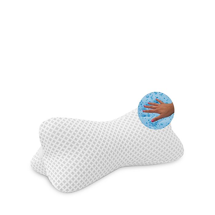Sensorpedic Softtex Conforming Memory Foam Bone Pillow In White ModeSens