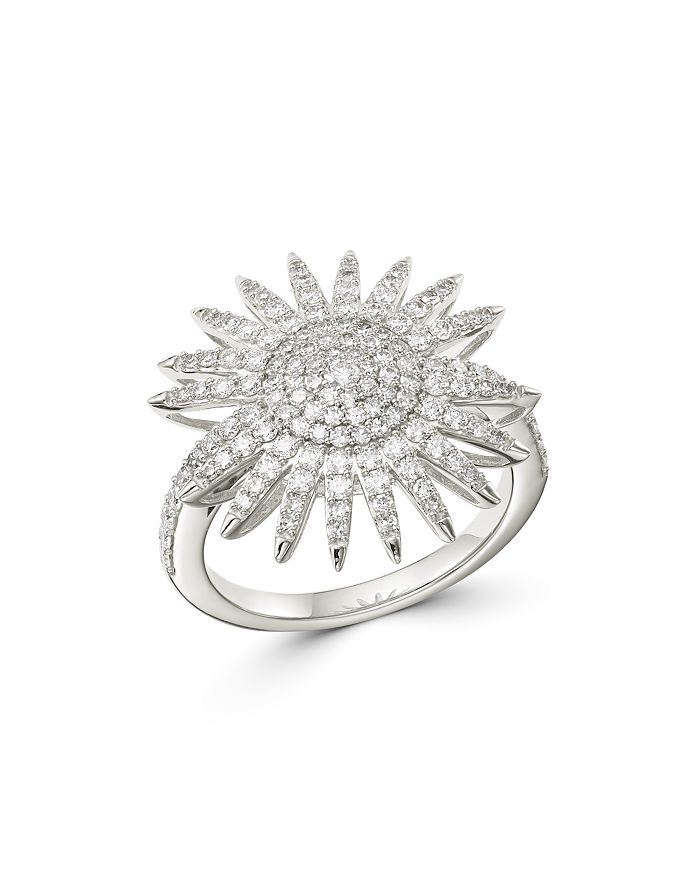 Bloomingdale's Diamond Starburst Statement Ring in 14k White Gold, 1 ct