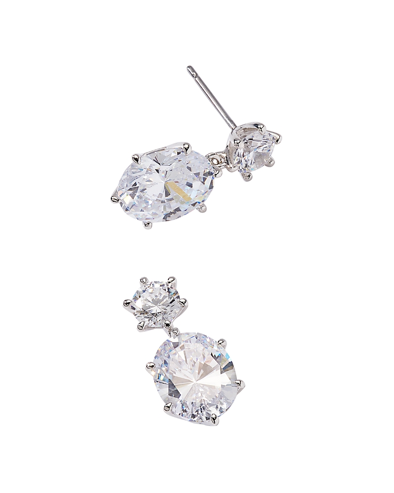 NADRI NADI FROLIC CUBIC ZIRCONIA OVAL DROP EARRINGS AO38022RCZ.PT