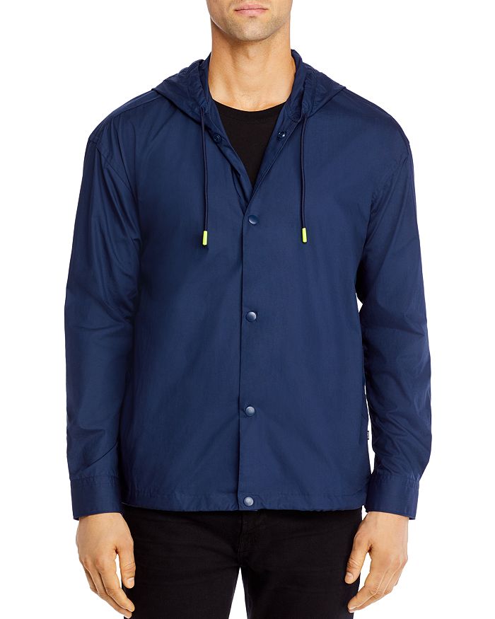 BOSS Norwood Cotton Hooded Shirt Jacket | Bloomingdale's