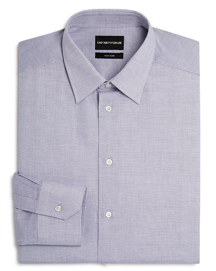 Armani Pindot Regular Fit Dress Shirt | Bloomingdale's