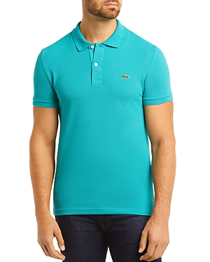 Lacoste Petit Pique Slim Fit Polo Shirt In Niagara Blue