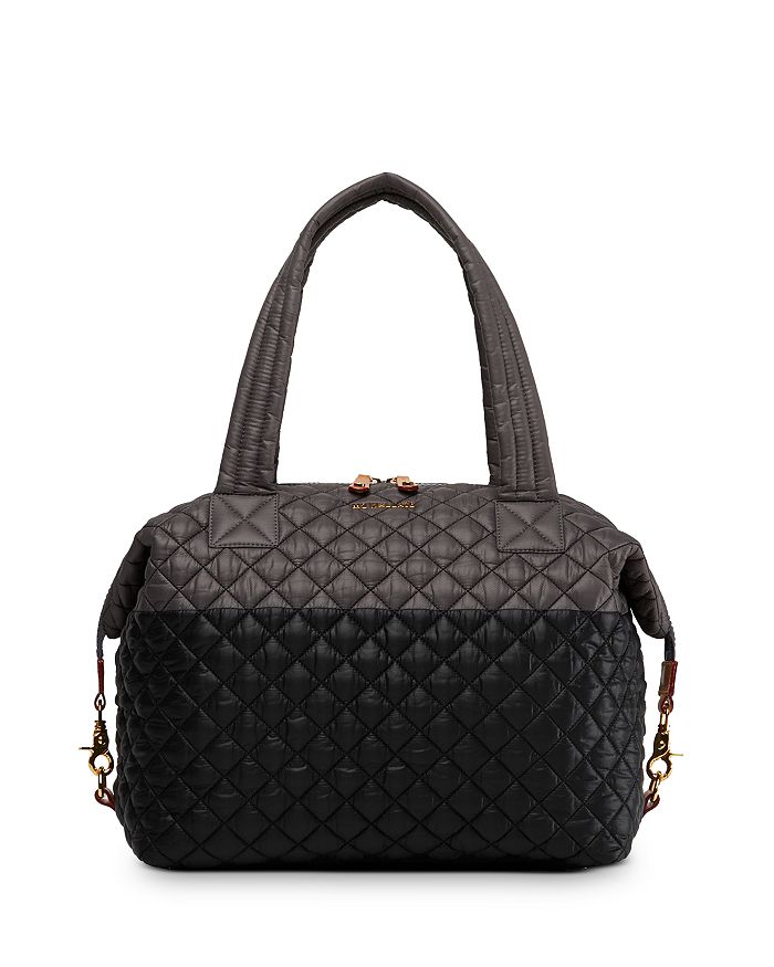 Mz Wallace Large Sutton Bag In Black/gold