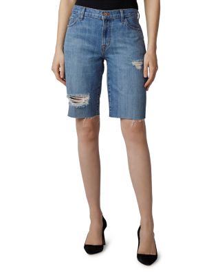 denim bermuda shorts ripped