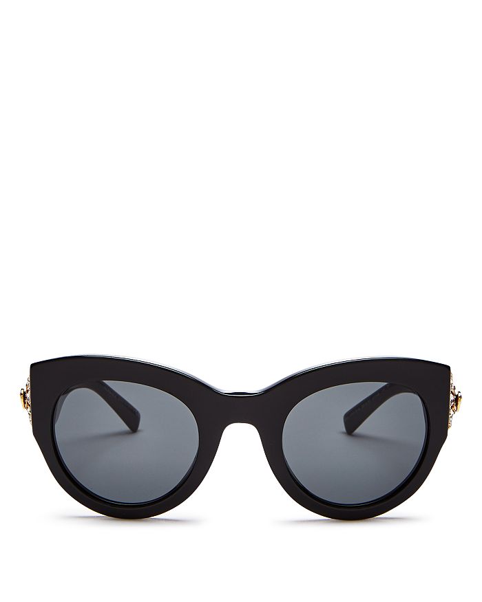 Versace Women's Cat Eye Sunglasses, 51mm In Black/gray