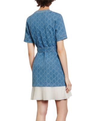 sandro kayle denim dress