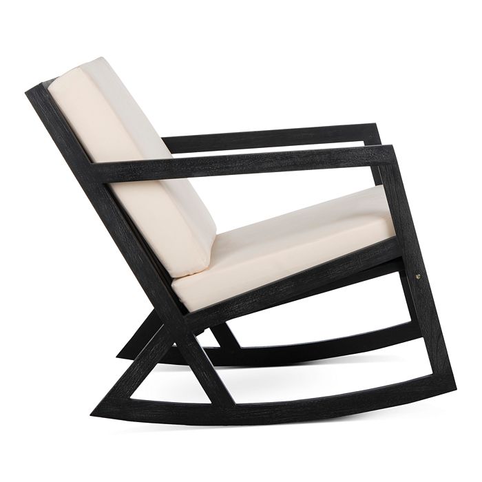 Shop Safavieh Vernon Rocking Chair In Beige/black