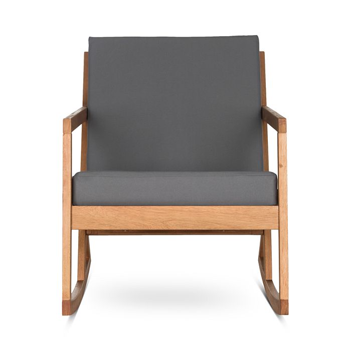 Shop Safavieh Vernon Rocking Chair In Gray/natural