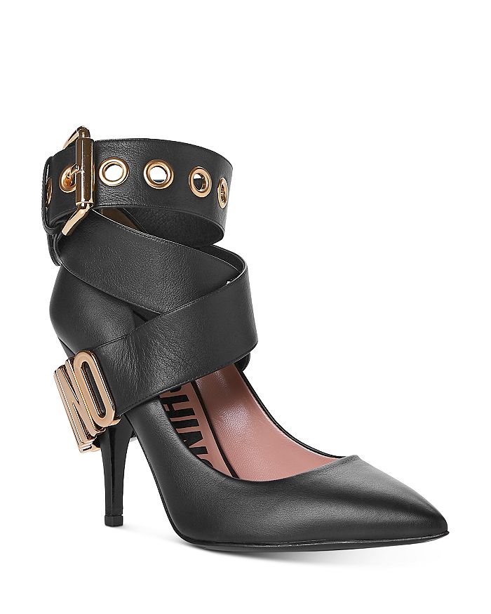 Moschino Women's Buckled High-heel Pumps In Black