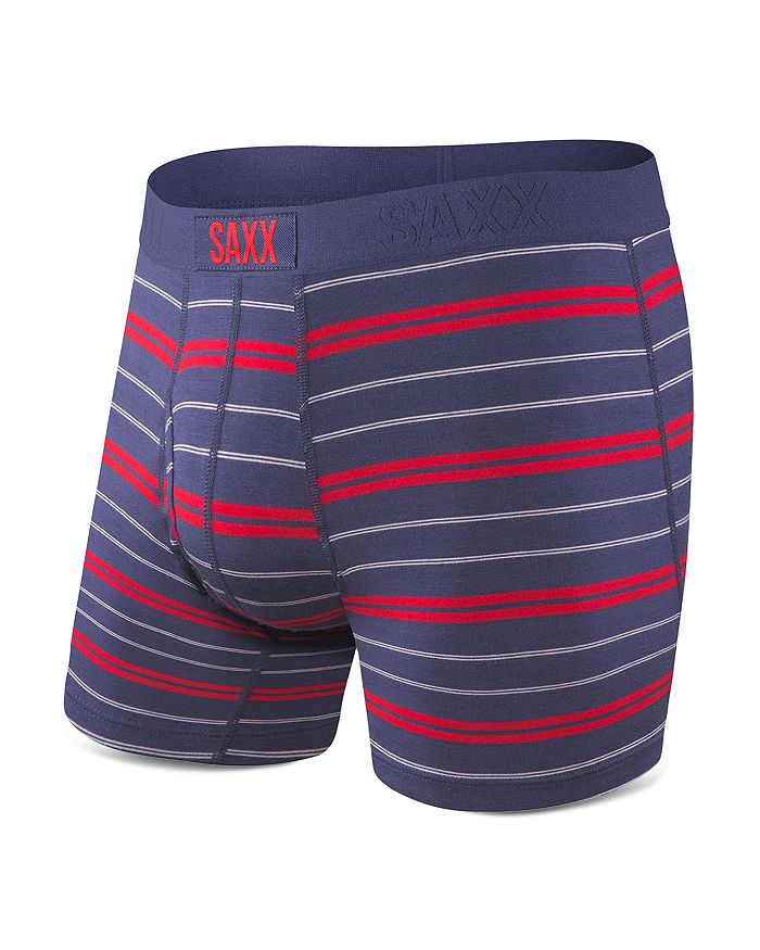 Saxx Ultra Stripe Three-d Relaxed Fit Boxer Briefs In Navy Summit Stripe