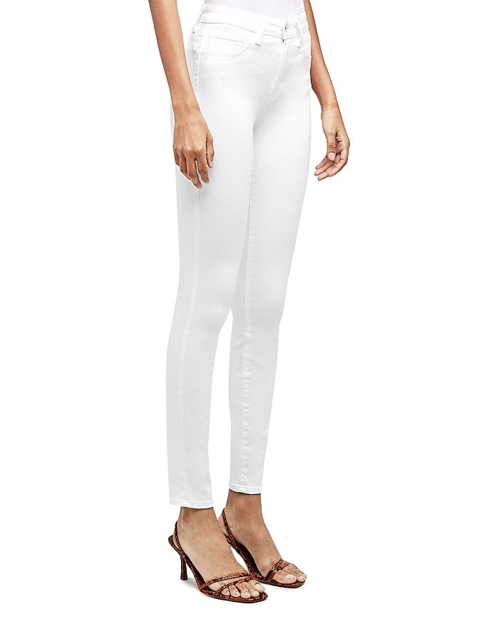 Shop L Agence L'agence Marguerite Skinny Jeans In Blanc