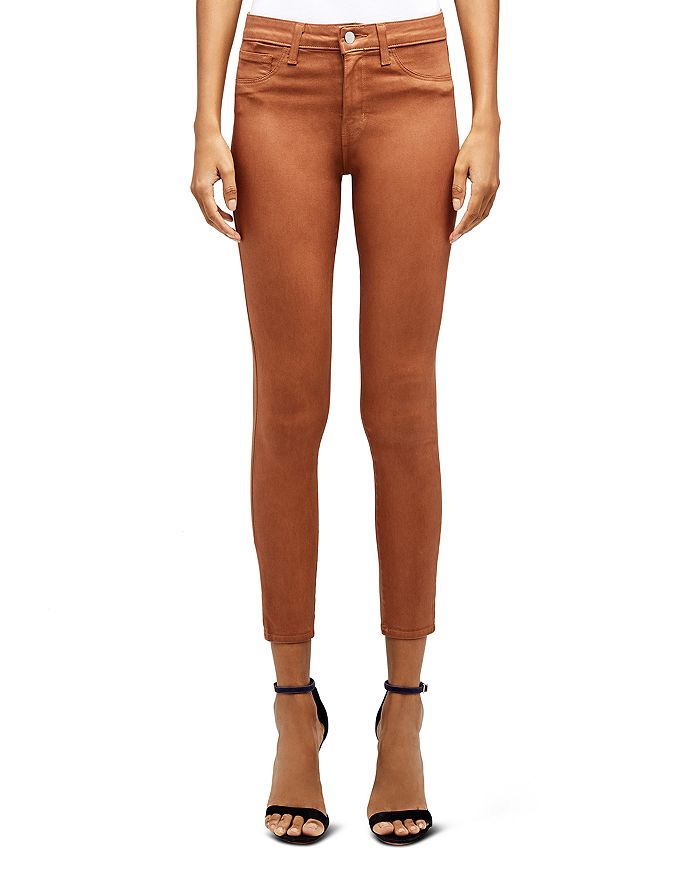 L Agence L'agence Margot High-rise Skinny Jeans In Coated In Java Coated