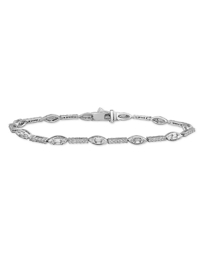 Bloomingdale's Diamond Link Bracelet In 14k White Gold, 2.0 Ct. T.w. - 100% Exclusive