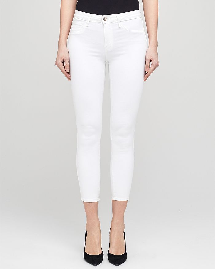 L Agence Margot High-rise Skinny Jeans In Beige