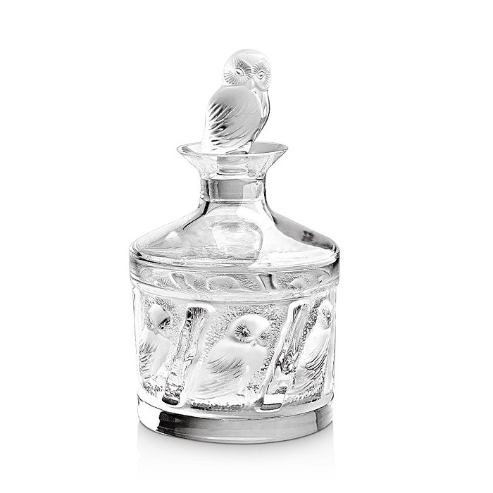 Lalique La Owl Crystal Decanter