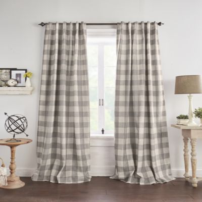 Elrene Home Fashions Grainger Buffalo Check Blackout Window Curtain, 52 x 84