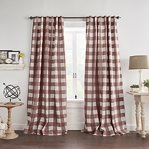 Elrene Home Fashions Grainger Buffalo Check Blackout Window Curtain, 52 X 95 In Red