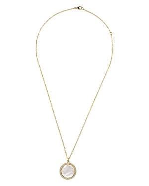 Ippolita 18k Yellow Gold Lollipop Mother-of-pearl & Clear Quartz Doublet Pendant Necklace, 18 In White/gold